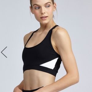 Monday Active Black & White Sports Bra size Small